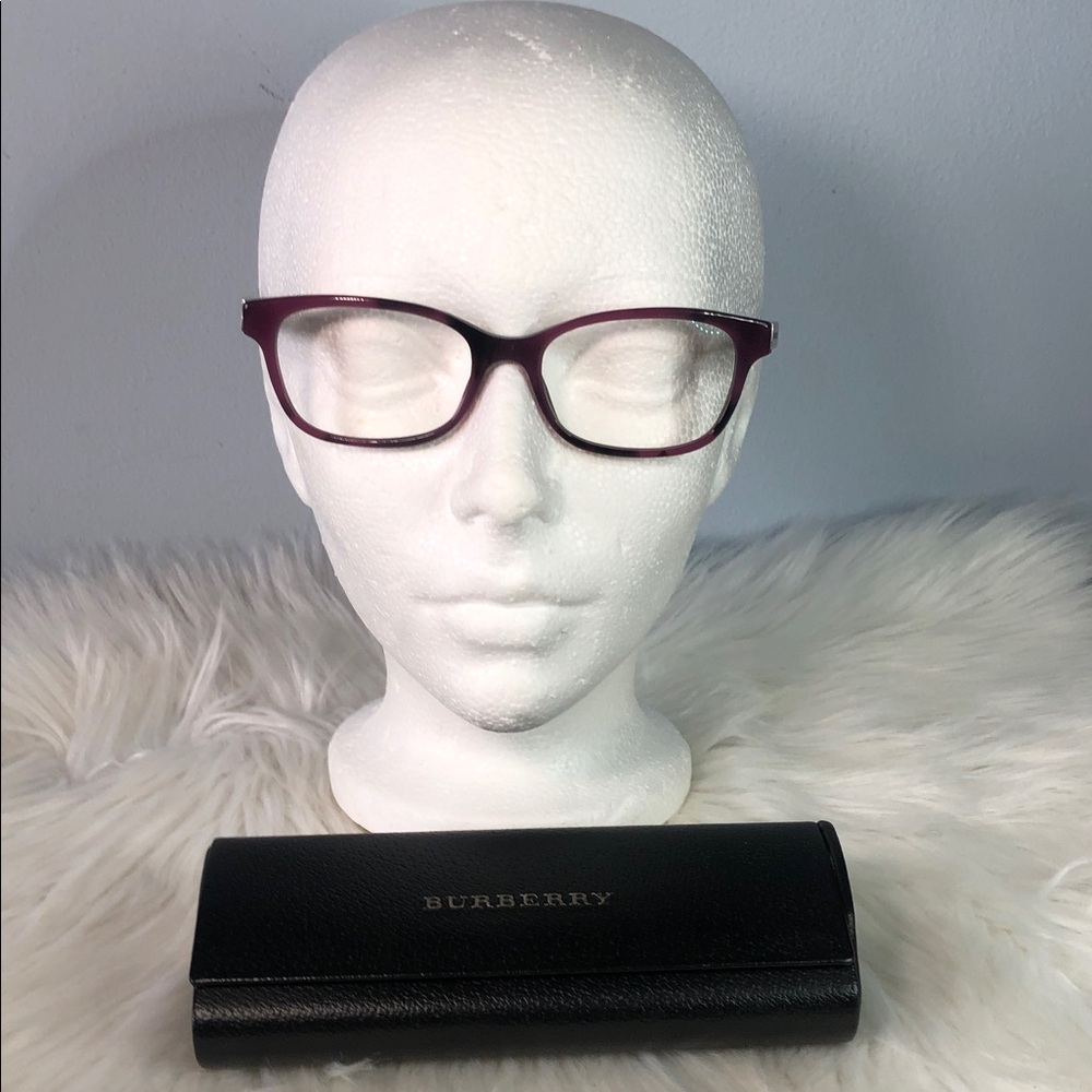 Burberry B 2201 Purple Eyeglasses and Burberry Black Case.